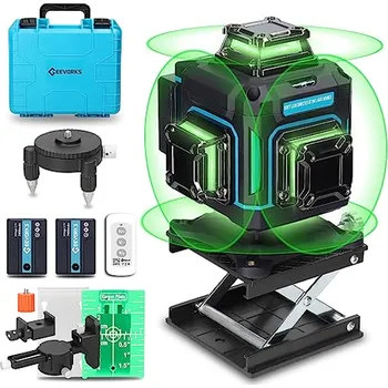 Vrtačka Křížový laser, laserová vodováha Geevorks 4D 16 řádků s dotykovým displejem samonivelační a pulzní režim křížový laser 2*2400mAh X001QY6VU5