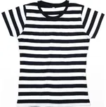 Mantis Tričko M110S, pruhované, krátký rukáv, dámské COT70110S98002-black/white M Černá/bílá