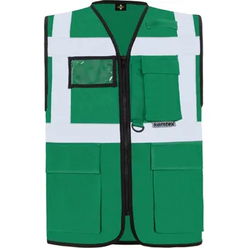 pracovní vesta Korntex Vesta KXMF – Berlin, multifunkční, reflexní COT76KXMF03305-green 2XL Zelená