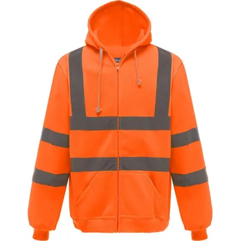 Pracovní oblečení Yoko Mikina HVK07 Hi-Vis s kapucí, výstražná COT79VK07zv901-hi vis oran S Oranžová fluorescent