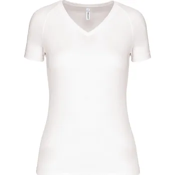 pracovní tričko Kariban Tričko PA477 s výstřihem do V, sportovní, krátký rukáv, dámské COT20P47700104-white XL Bílá