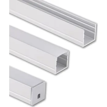 LED páska Přisazený hliníkový profil PY 15x15mm bez difuzoru 1m