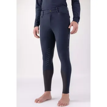 Jezdecké kalhoty Rajtky Equiline knee grip Rolf 50 tmavě modrá