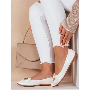 Dámské lodičky Baleriny dámské na plochém podpatku TEDBOW ZY0766 Barva: Bílá, Velikost: 39