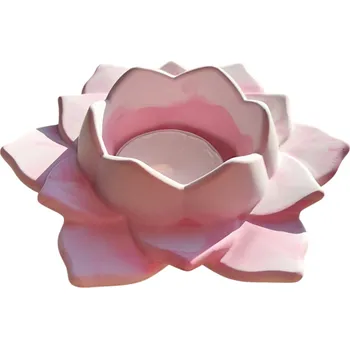 Svícen Svícen na čajovou svíčku Lotus růžová