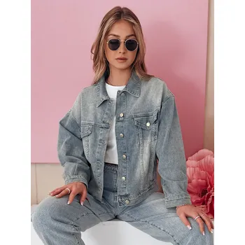 Dámský bomber Dámská bunda katana přechodná oversize NOVAJIN TY4838 Barva: Nebeská, Velikost: XS