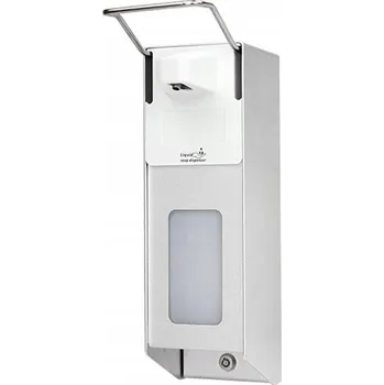 Dávkovač mýdla Nástěnný loketní dávkovač mýdla Biurotop 500 ml, bílý/šedý