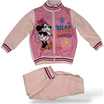 MinnieMouse Dívčí růžová tepláková souprava Minnie Mouse 01 Barva: Růžová, Velikost: 128