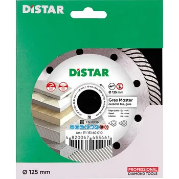 Řezný kotouč Diamantový řezný kotouč DISTAR 7D GRES MASTER 125mm x 1,4 x 10 x 22,23 na dlažbu a keramik