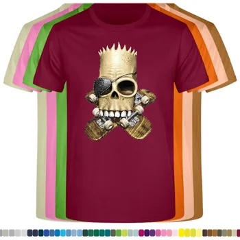 detske-levne-bavlnene-tricko-potisk-pirat-skate Barva: Burgundy - vínová, velikost: 164