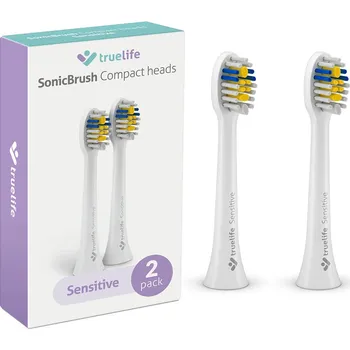 Péče o chrup Náhradní Hlavice k zubním kartáčkům TrueLife SonicBrush Compact Sensitive, 2 kusy, bílé
