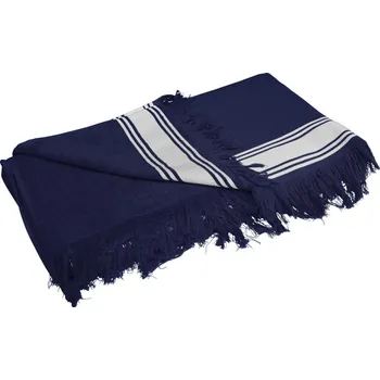 Utěrka Kariban Osuška Kariban Fouta K128, plážová, 180x100cm COT20K12896399-navy/white UNI Navy/bílá