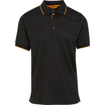 Pánské tričko Regatta Professional Polokošile Navigate TRS264, krátký rukáv COT36S264ad401-black/orang S Černá/oranžová pop