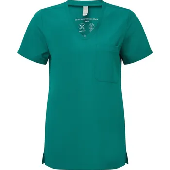 pracovní tričko Premier Tričko NN 300, elastické, kazak s výstřihem do V, krátký rukáv, dámské COT39N300adu04-clean green XL Zelená clean