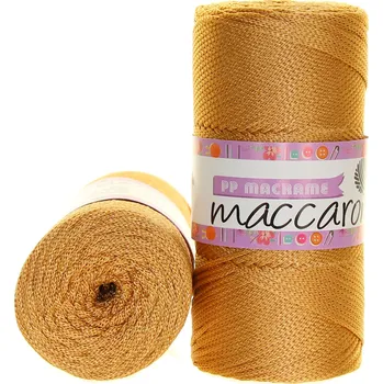 Příze Maccaroni PP Macrame 049 tmavší zlatá