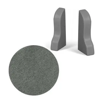 soklová lišta ACARA PRAHA s.r.o. AC AP35 koncovka L+P k liště 08, Cement grey, 1 pár