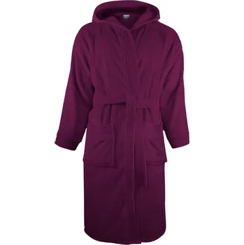 Opasek The One Towelling Župan s kapucí Bathrobe hooded COT48102157436-plum 2XL-3XL Fialová plum