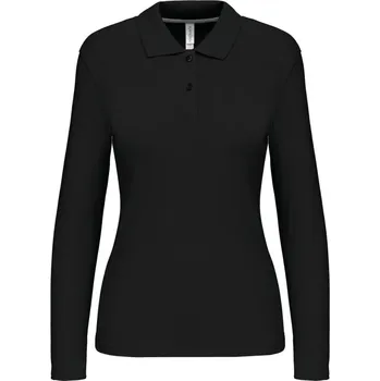 Pánské tričko Kariban Polokošile Kariban K244, dlouhý rukáv, dámská COT20K24400204-black XL Černá