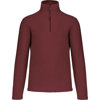 pracovní mikina Kariban Mikina Kariban K912 Enzo s 1/4 zipem, mikrofleecová COT20K91205402-wine M Vínová