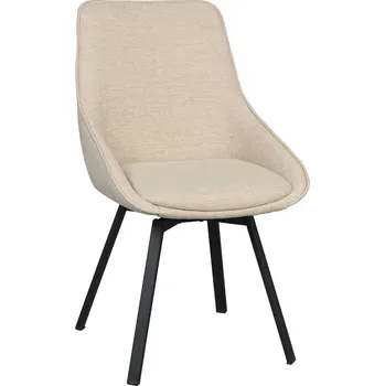 Jídelní židle ROWICO Jídelní židle ALISON světle béžová s černými nohami 117859