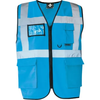 pracovní vesta Korntex Vesta KXMF – Berlin, multifunkční, reflexní COT76KXMF41001-sky blue S Modrá nebesky