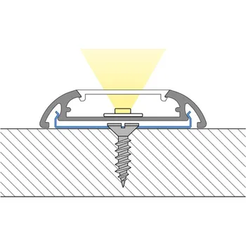 LED páska Přisazený hliníkový profil PXA 40x9mm včetně mléčného difuzoru 2m