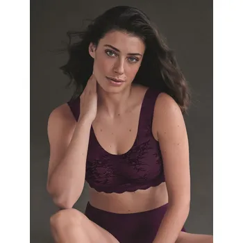 Těhotenské spodní prádlo Anita Podprsenka vhodná pro těhotné bez kostic Essential Purple s krajkou Velikost: S