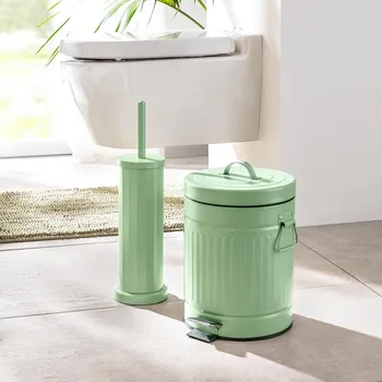 Odpadkový koš Die moderne Hausfrau Koupelnová sada Retro - odpadkový koš a WC štětka 492106