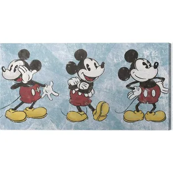 Obraz Obraz na plátně Mickey Mouse - Squeaky Chic Triptych