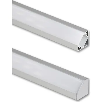 LED páska Rohový hliníkový profil RT2, 18x18mm, včetně mléčného difuzoru, 1m