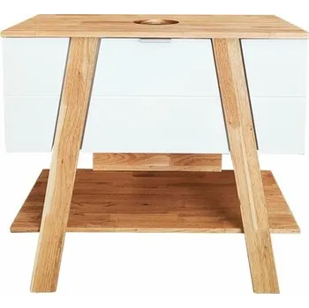 Koupelnový nábytek Koupelnová skříňka pod umyvadlo na desku Naturel Home 80x73x46 cm ořech/bílá mat HOMEUMDB