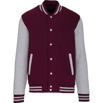 pracovní mikina Kariban Mikina Teddy K497, fleecová, unisex COT20K497x6402-wine/oxford M Vínová/šedá