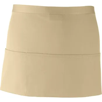 Pracovní zástěra Premier Zástěra Colours PR 155 do pasu s kapsou, krátká COT39015555599-khaki Khaki UNI