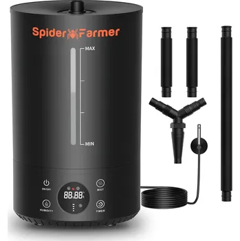 Zvlhčovač vzduchu 2024 Spider Farmer zvlhčovač vzduchu 6L zvlhčovač vzduchu s horním plněním a 12hodinovým časovačem s dálkovým ovládáním Ultrazvu X001Q79FZP