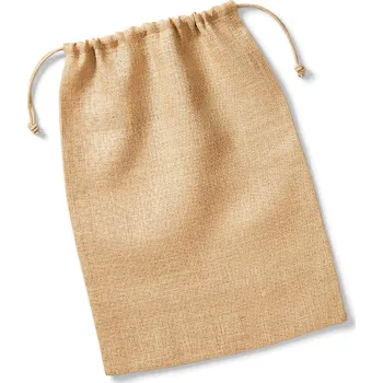 Nákupní taška Westford Mill Pytel W415 se stahovacími šňůrkami, jutový COT50041510000-natural XS Naturální
