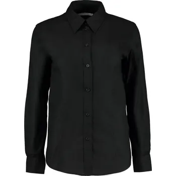 Pánská košile Kustom Kit Košile KK 361 Oxford, dlouhý rukáv, dámská COT4303610022c-black S Černá