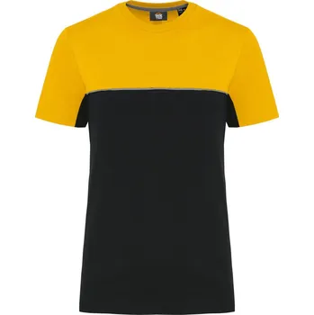 pracovní tričko Kariban Tričko WK304, krátký rukáv, pánské COT20W30419701-black/yello S Černá/žlutá