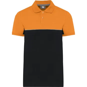 Pánské tričko Kariban Polokošile Kariban WK210, krátký rukáv COT20W21081314-black/orang Černá/oranžová 4XL