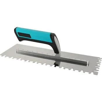 Zednické hladítko Hladítko BIHUI INOX 320 x 120 mm zub TIGER - měkká rukojeť