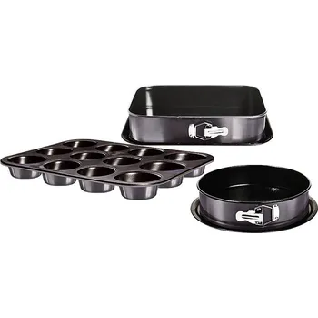 Plech na pečení BERLINGERHAUS Formy na pečení s titanovým povrchem sada 3 ks Carbon PRO Line BH-7637