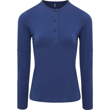 pracovní tričko Premier Tričko PR318 s rolovatelnými dlouhými rukávy, dámské COT39031849003-indigo L Modrá indigo