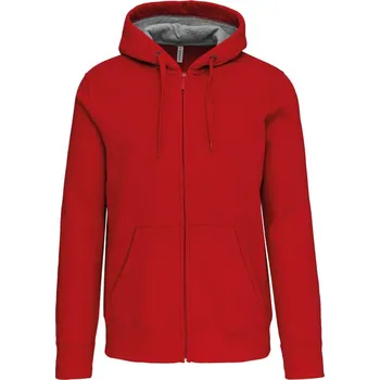 pracovní mikina Kariban Mikina Kariban K444 s kapucí na zip COT20K44400414-red Červená 4XL