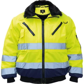 pracovní bunda Korntex Bunda pilotní KXPJ – Oslo, reflexní COT76KXPJ79513-yellow/navy 3XL Žlutá/navy