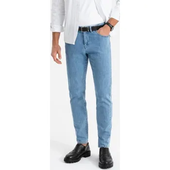 Pánské kalhoty Ombre Clothing Pánské světle modré rifle V2 PADP-0216