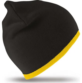 Result Headwear Čepice RC 046X oboustranná, pletená COT28046X19799-black/yello UNI Černá/žlutá