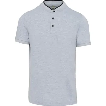 Pánská móda Kariban Polokošile Kariban K223, krátký rukáv, pánská COT20K223v9413-oxford grey 3XL Šedá/černá