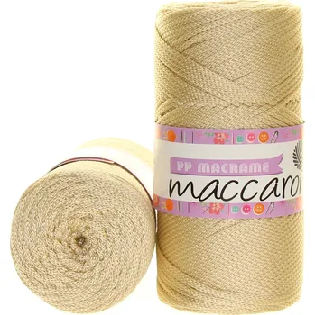 Příze Maccaroni PP Macrame 018 krémově světle béžová