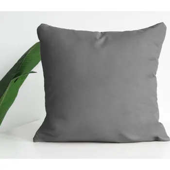 Povlak na dekorativní polštářek XPOSE® Bavlněný povlak na polštář MICHAELA - tmavě šedý 50x50 cm, Bavlna + Prodloužená možnost vrácení zboží do 50 dnů