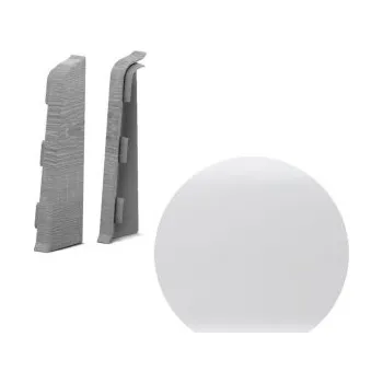 Podlahová lišta Salag AC AP28/1 koncovka L+P k soklové liště SG75, PVC Bílá, 1 pár