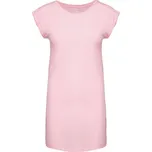 Kariban Tričkové šaty K 388, krátký rukáv, dámské COT20K38813534-pale pink L-XL Růžová pale